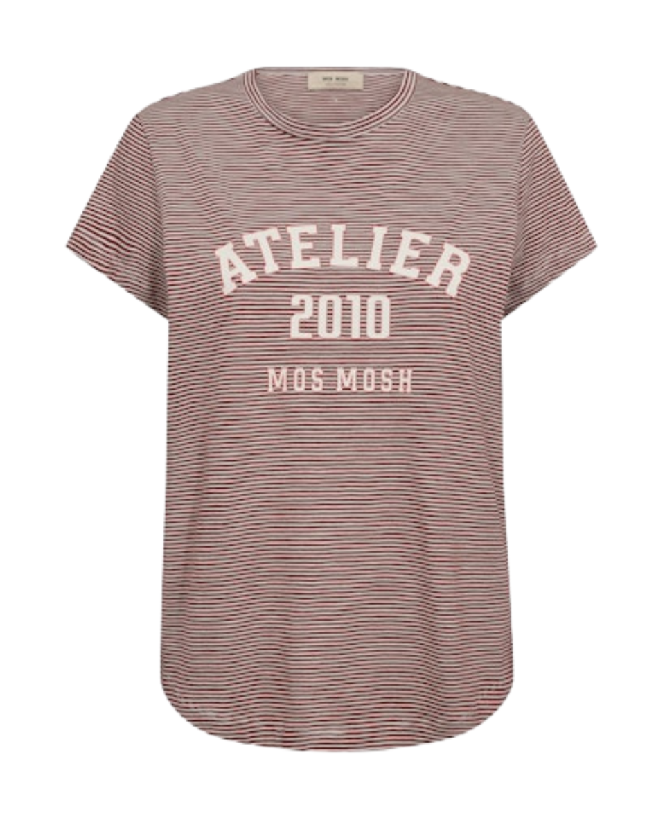 Camp O-SS Stripe Tee Cowhide