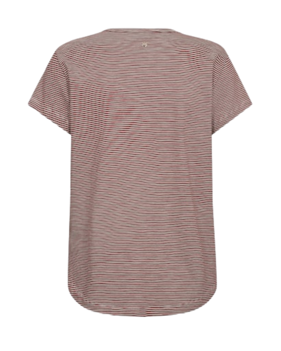Camp O-SS Stripe Tee Cowhide