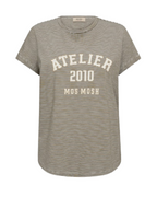 Camp O-SS Stripe Tee Burnt Olive