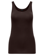 Ava S/L Tank Top 180 Noos Black Coffee