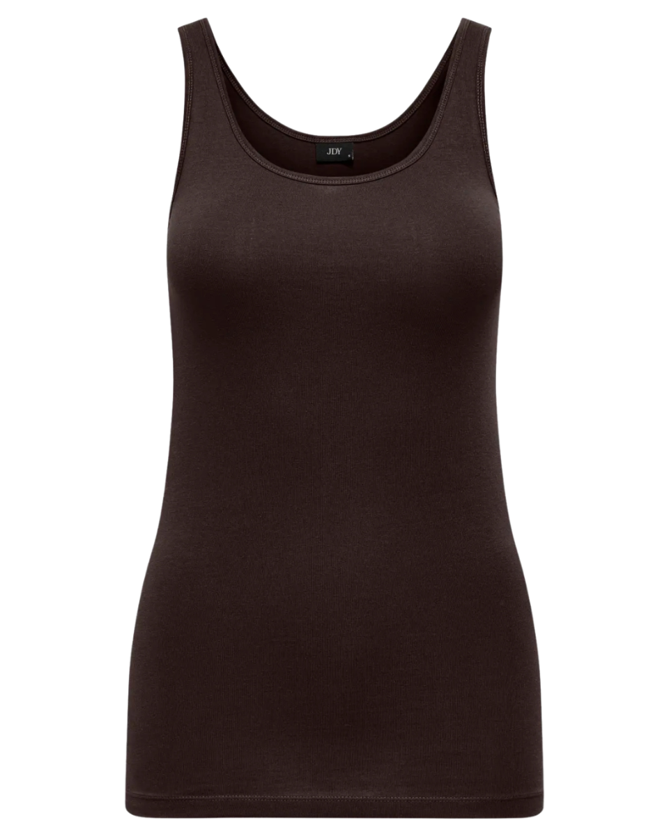 Ava S/L Tank Top 180 Noos Black Coffee