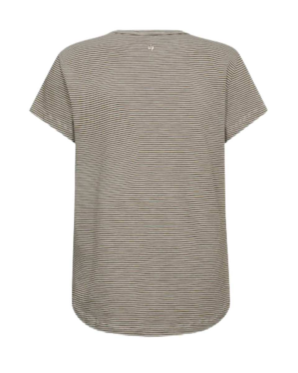 Camp O-SS Stripe Tee Burnt Olive