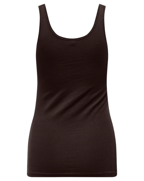 Ava S/L Tank Top 180 Noos Black Coffee