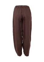Melina Barrel Linen Pant Coffee