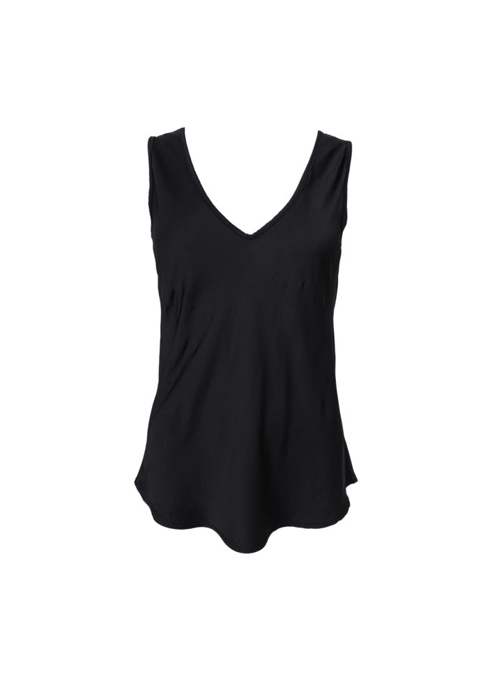 Black Colour Mabel Double V-Top Black