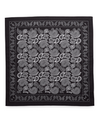 Soft Cotton Paisley Scarf Black