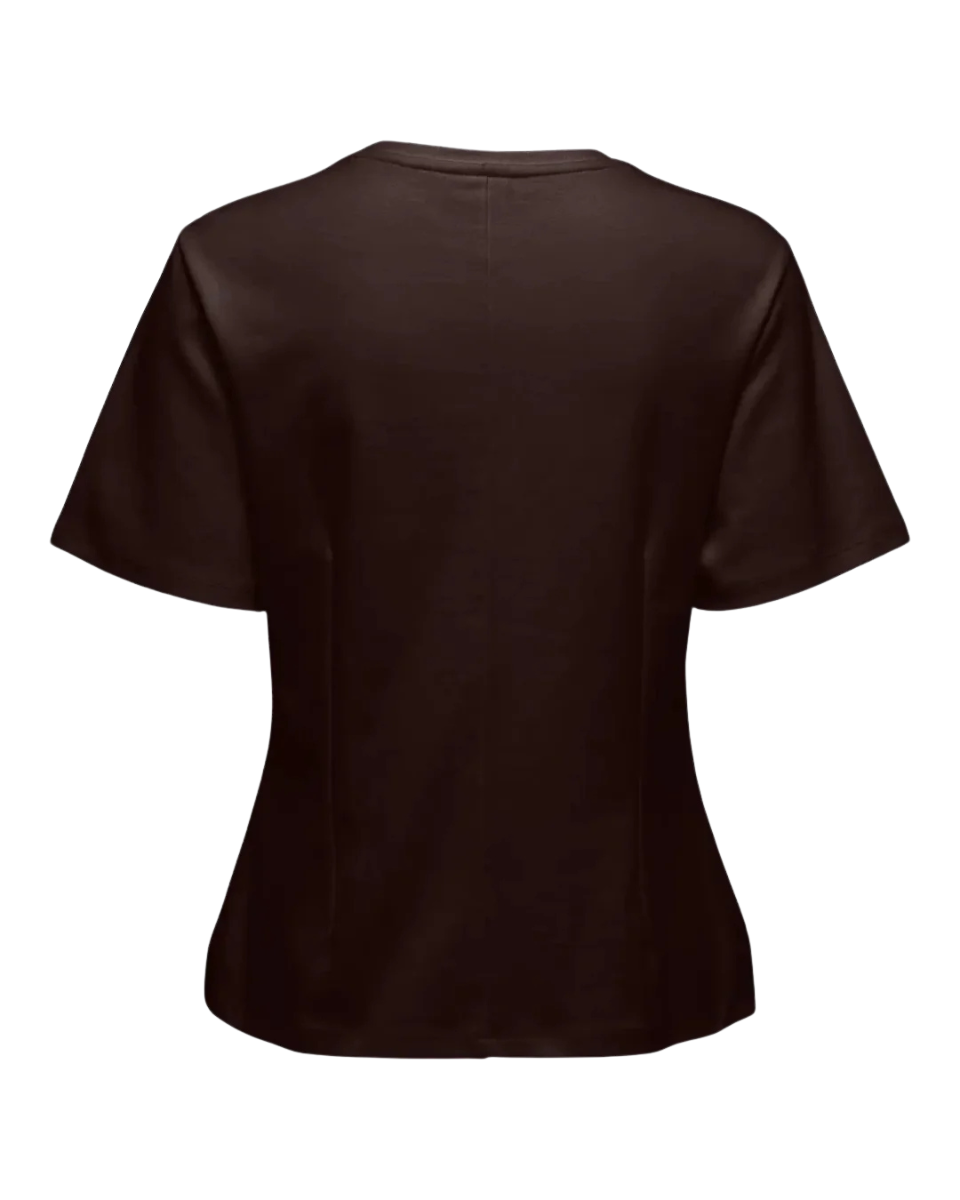 Eva S/S Top Jrs Black Coffee