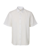 Regclaus Clay Linenblend SS Shirt Bright White