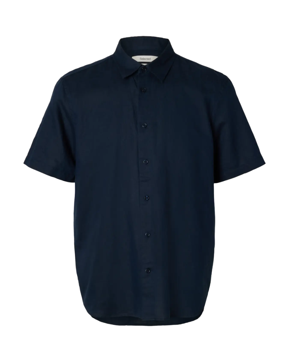 Regclaus Clay Linenblend SS Shirt Sky Captain