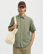 Regclaus Clay Linenblend SS Shirt Vetiver