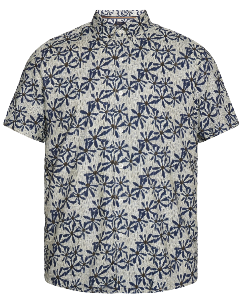 GusSi Linen/cotton Shirt Print Creamy