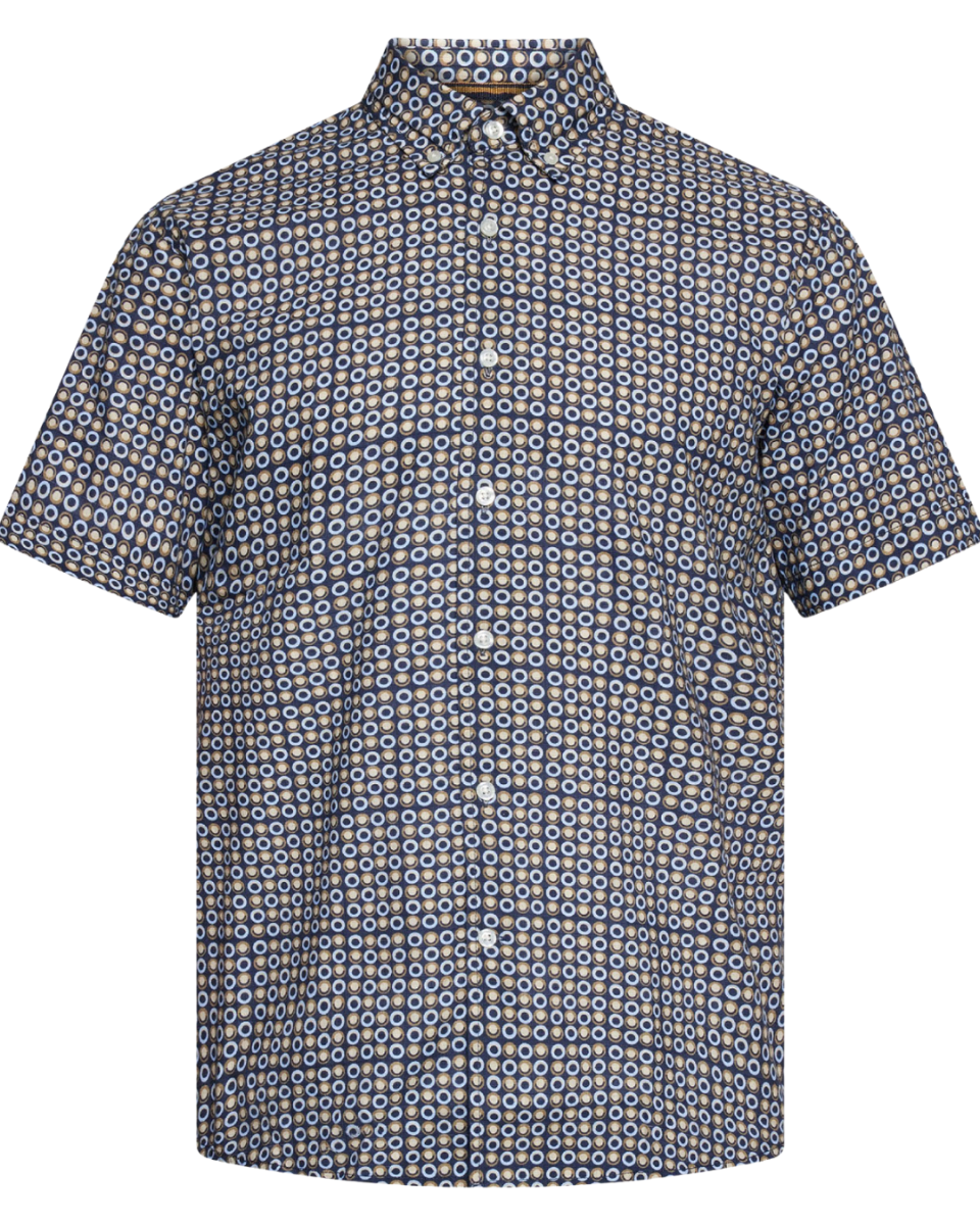 GustafSi Cotton Print Blue Captain