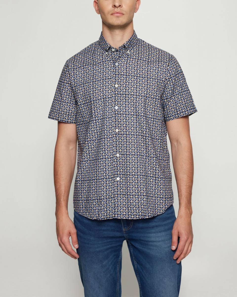 GustafSi Cotton Print Blue Captain