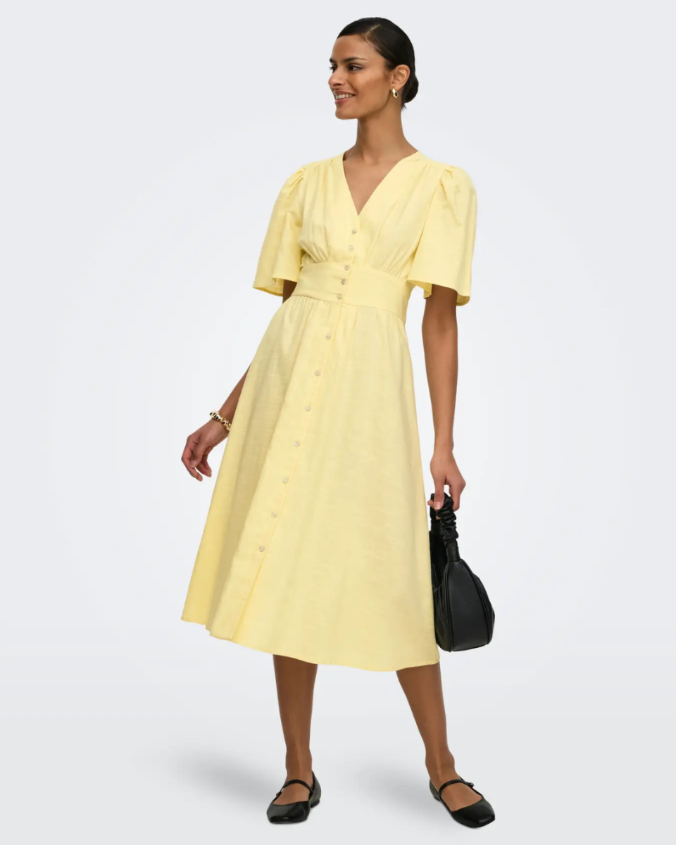 Nora 2/4 Midi Dress Noos Double Cream