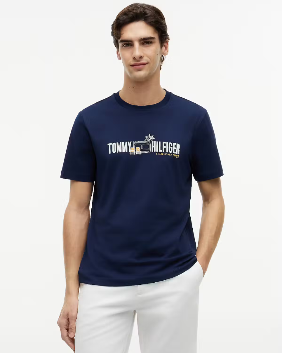 Script Stack Regular Tee Desert Sky