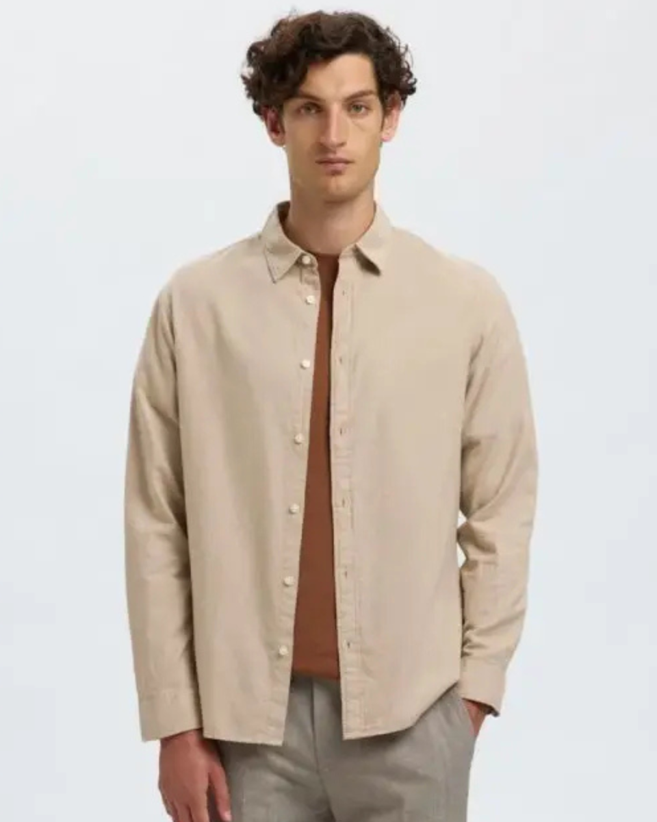SlimOwen-Brushed Shirt LS Noos Pure Cashmere
