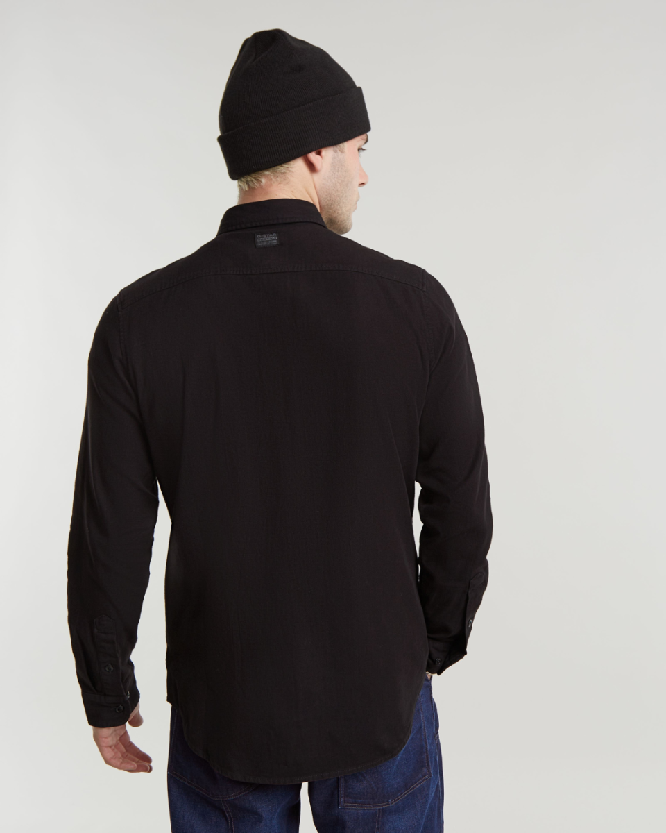 Marine Slim Shirt l\s Black
