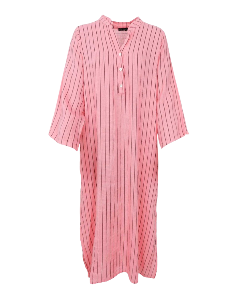 Melina Shirt Dress Rose Stripe