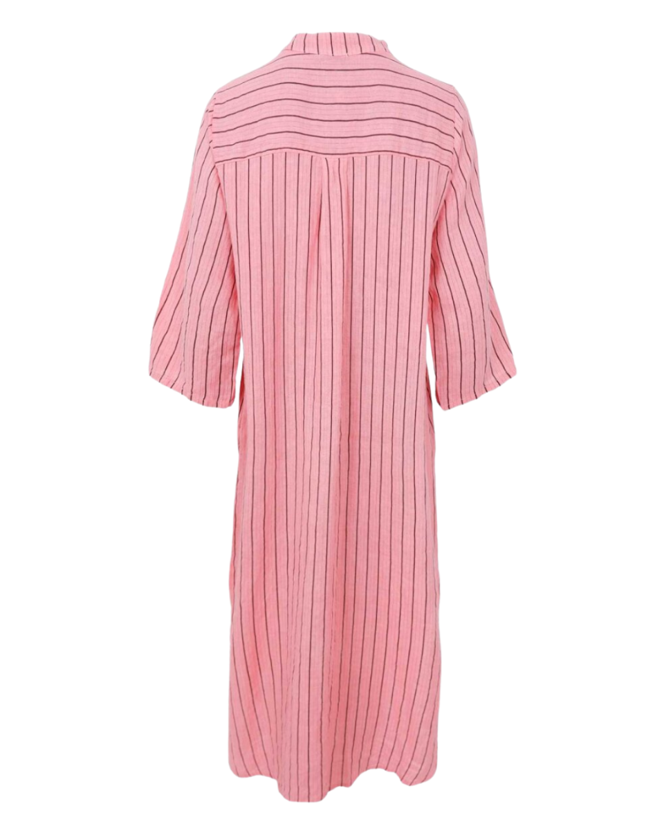 Melina Shirt Dress Rose Stripe