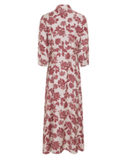 Vildana 3/4 Shirt Dress Rhubarb Flower