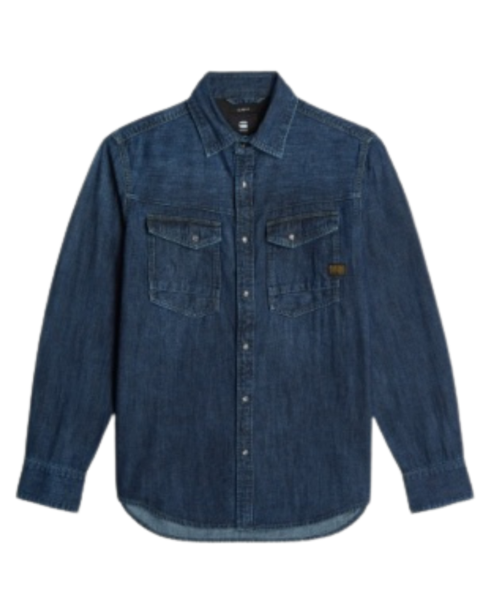 Dakota slim shirt l\s Worn In Deep Sea