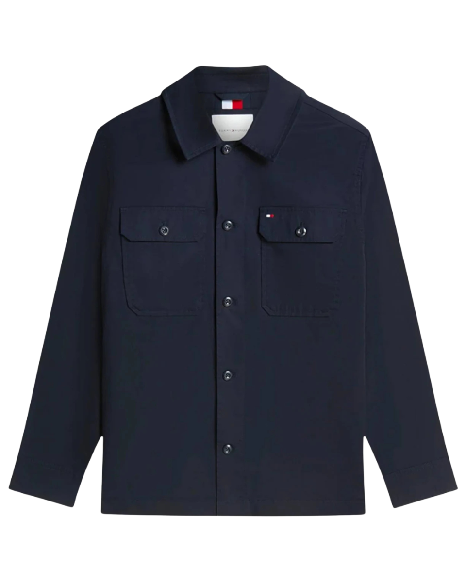 Cotton Blend Shirt Jacket Desert Sky