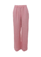 Melina Wide Linen Pant Rose Stripe
