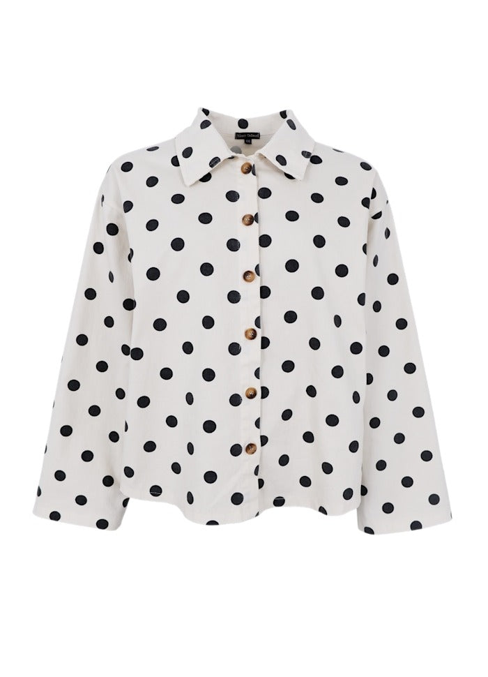 Ellie Shirt Jacket White Dot