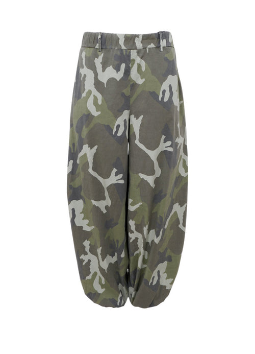 Black Colour Ally Balloon Pant Camouflage