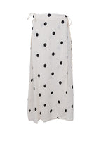 Melina Linen Wrap Skirt Dot