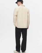 Axl Herringbone Shirt Sand Grey