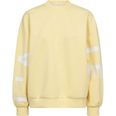 Maxi Split Logo Sweat Pale Yellow