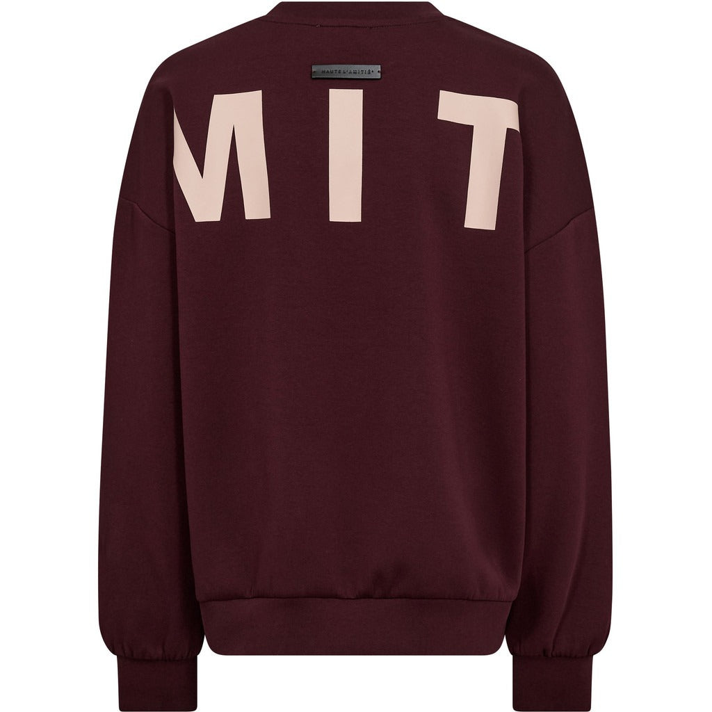 Maxi Split Logo Sweat Wine