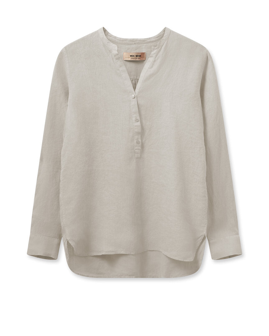 Danna Linen Blouse Cement