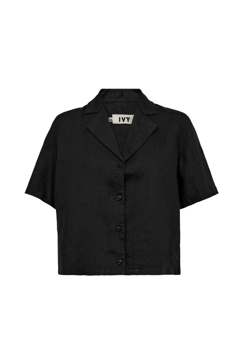 Karmey Linen Shirt Black