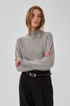 12 The Knit High Neck Light Grey