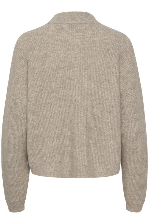 Alpha Short Cardigan Warm Sand Melange