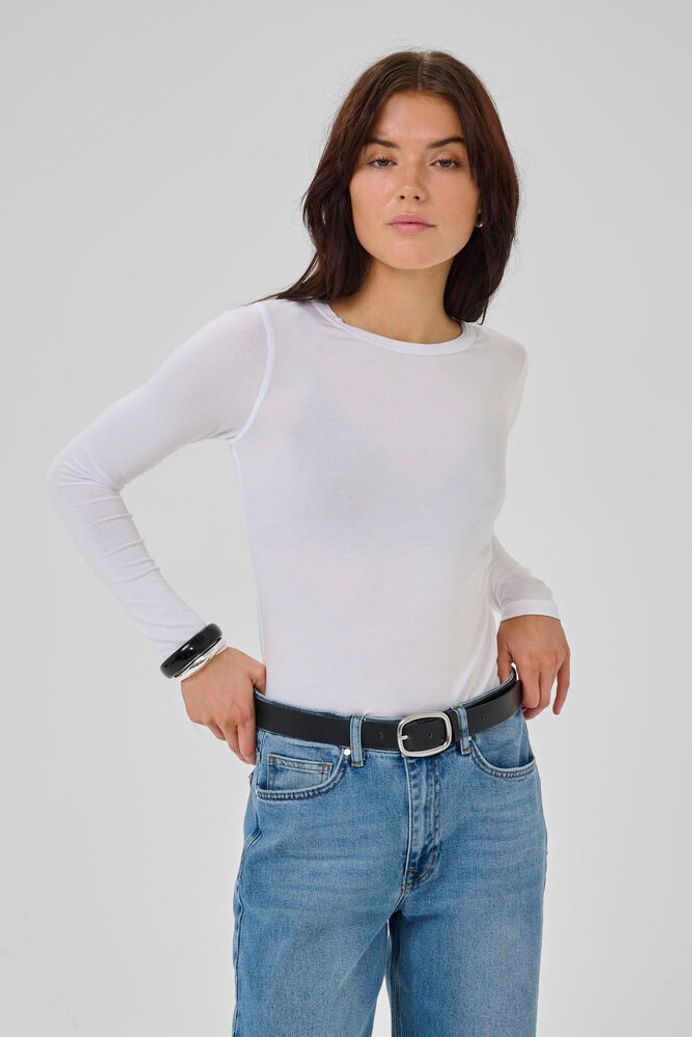 18 The Modal Blouse Bright White