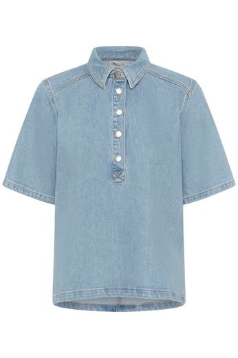 Abina 139 Boxy Blouse Light Blue