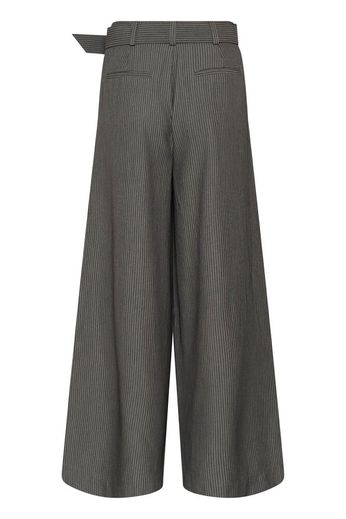 23 The Pinstriped High Pant Grey Melange
