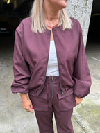 Luna Ballon Zip Jacket Winered