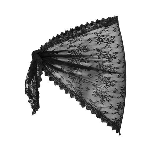 Safira Lace Scarf Black