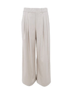 Milano Wideleg Pant Creme Striped