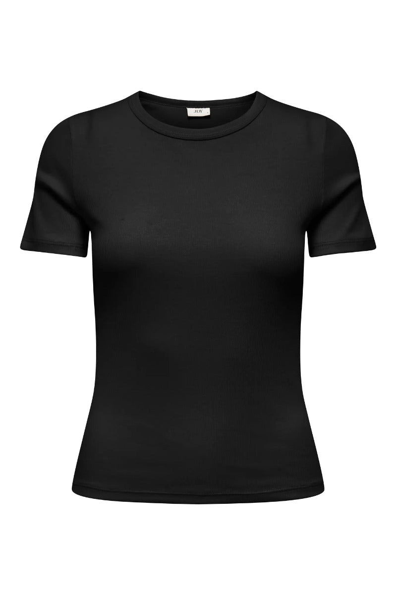 Lucky S/S O-Neck Top Noos Black
