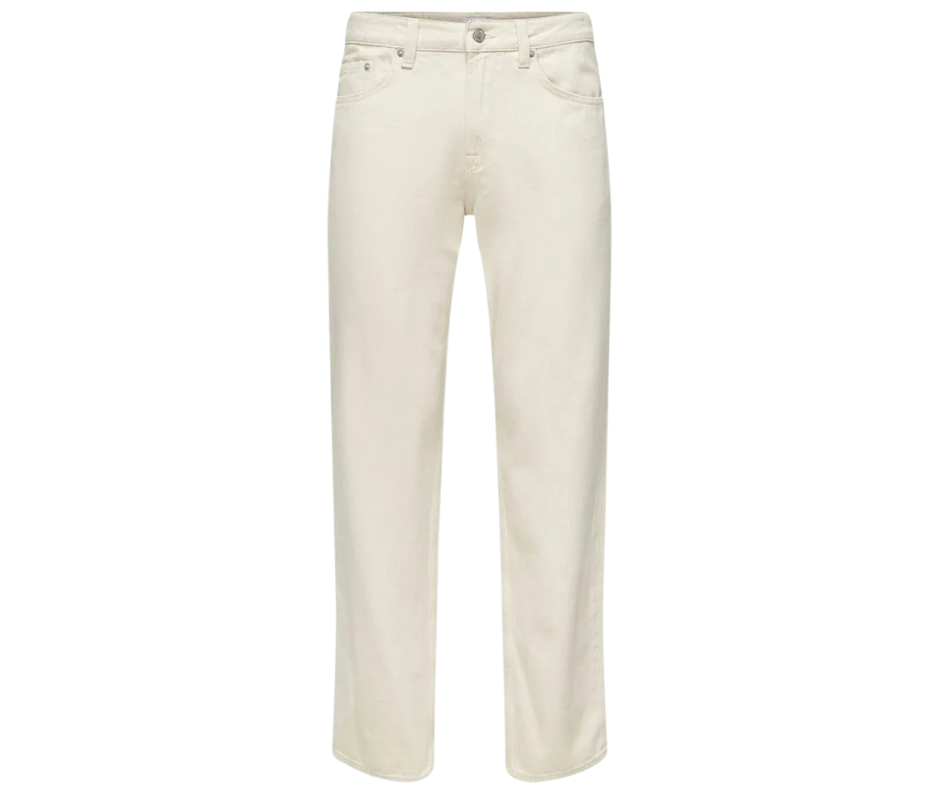 Edge Straight Jeans Ecru