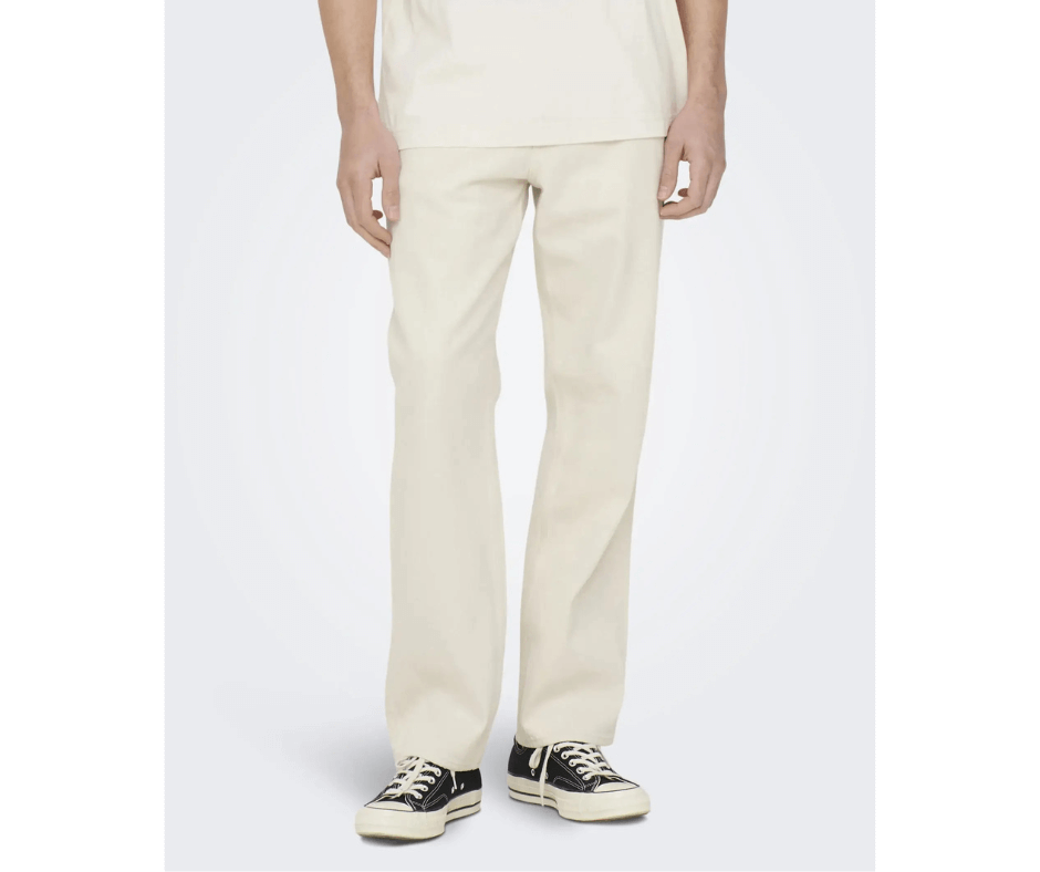Edge Straight Jeans Ecru