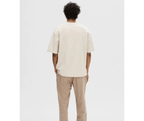 Loose Oscar Ss Oneck Tee Oatmeal