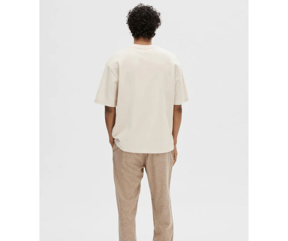 Loose Oscar Ss Oneck Tee Oatmeal