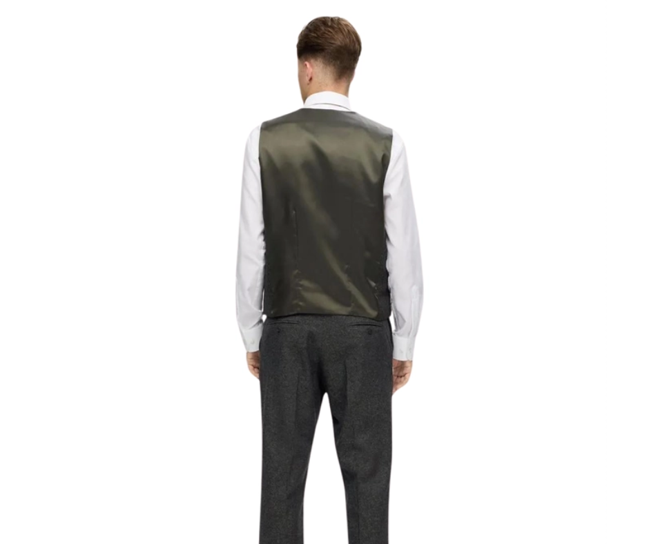 Reg Bow Donegal Vest Dark Green