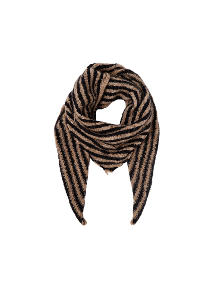 Dell Mini Stripe Scarf Black